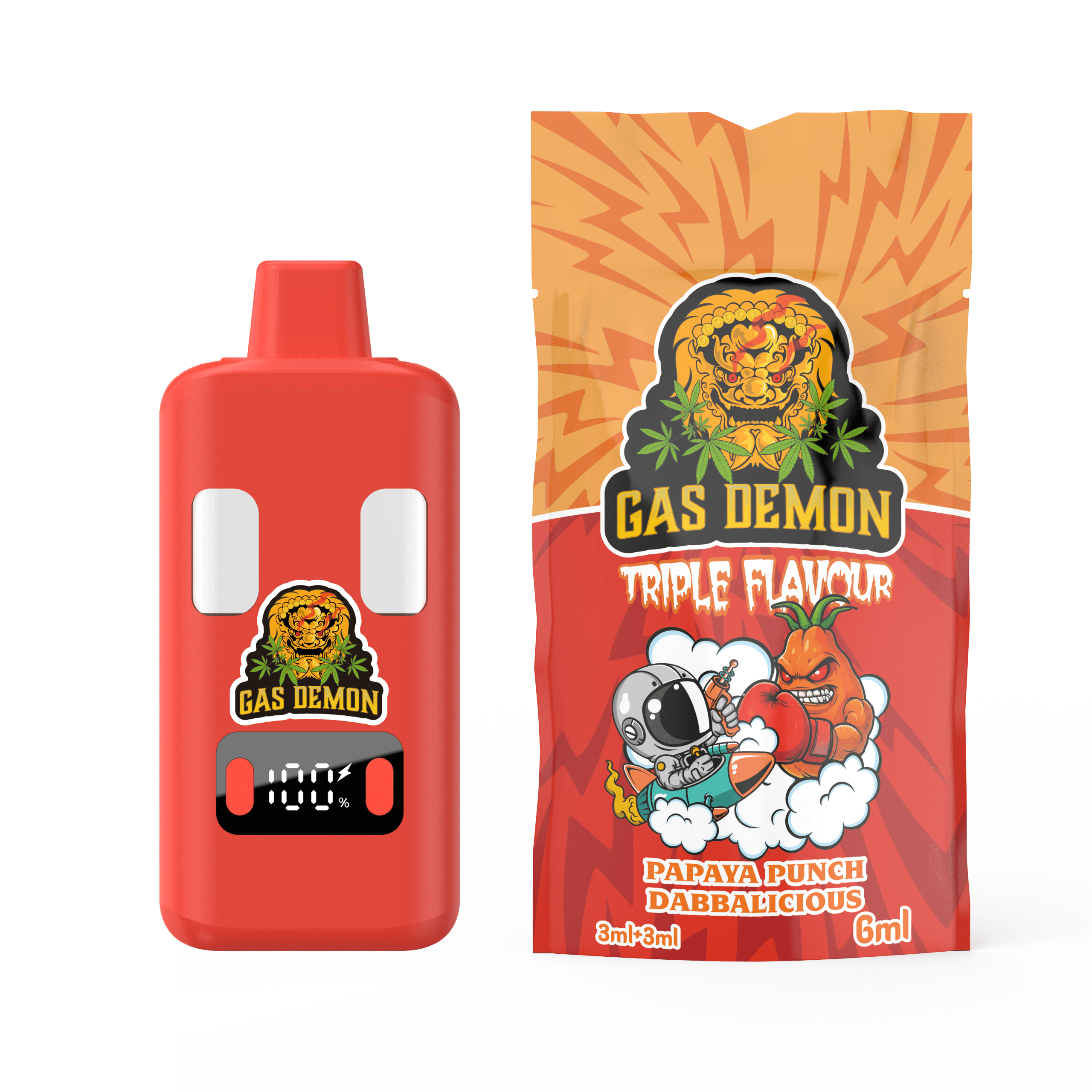papaya punch x dabbalicious vape 6000mg by gas demon papaya punch x dabbalicious vape 6000mg by gas demon